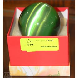 LARGE GREEN CAT EYE SPHERE ORNAMENT