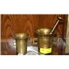 Image 1 : BRASS MORTER AND PESTIL 3 PCS SET