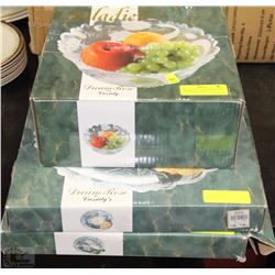 3 MATCHING SERVING DISHES BY CASSIDYS INCL.FRUIT