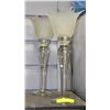 Image 1 : 2 VINTAGE GLASS CANDLE HOLDERS