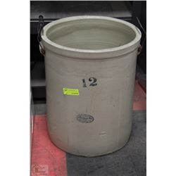 12 GALLON VINTAGE MEDALTA CROCK