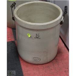 5 GALLON VINTAGE MEDALTA CROCK