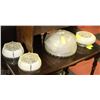 Image 1 : 6 VINTAGE ESTATE GLASS LAMP SHADES