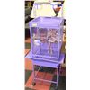 Image 1 : PURPLE BIRD CAGE WITH STAND
