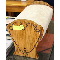 OAK FOOT STOOL 17"X10"X11"H