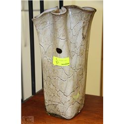 POLISH FLUTED ART GLASS VASE