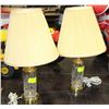 Image 1 : PAIR OF VINTAGE PINWHEEL CRYSTAL TABLE LAMPS