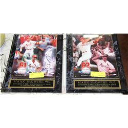 PAIR OF MARK MCGWIRE BASEBALL PICTURES