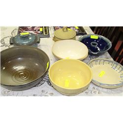 LARGE 7PCS ESTATE CERAMIC BOWLS ETC.