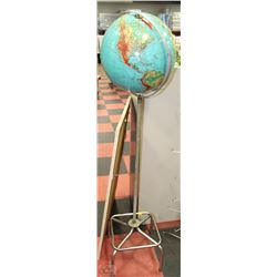 16" GLOBE ON PEDESTAL 65" TALL WITH USSR
