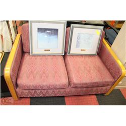 OFFICE 2 SEATER LOUNGE CHAIR ROSE COLOR