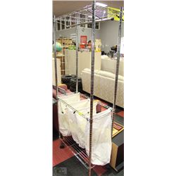 LAUNDRY SORTER WITH BUILT IN RACK