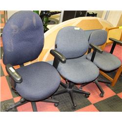 3 ASSORTED OFFICE CHAIRS