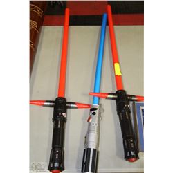 LOT OF 3 MUSICAL, SOUND MAKING LIGHT SABRES