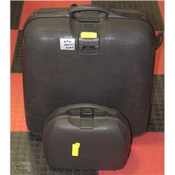 PAIR OF HARD SIDE SUITCASES