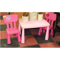 GIRLS TABLE AND 2 CHAIRS