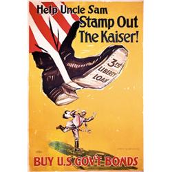 Old Uncle Sam vs. Kaiser Poster