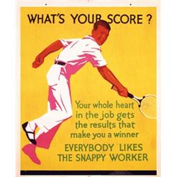 Tennis Poster 1920s Mather