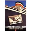 Image 1 : Cuba Mexico Ship Poster 1930s