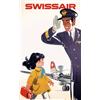 Image 1 : Cute Swissair Poster 1950s