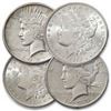 First and Last Morgan & Peace Silver Dollars (4)