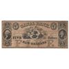 Image 1 : 1800s $5 Canal Bank New Orleans Obsolete Note
