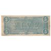 Image 2 : 1864 $5 The Confederate States of America Note