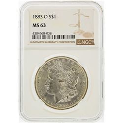 1883-O $1 Morgan Silver Dollar NGC Graded MS63