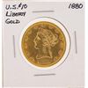 Image 1 : 1880 $10 Liberty Head Eagle Gold Coin
