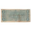 Image 2 : 1861 $5 The Confederate States of America Note