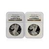 Image 1 : 1992-S & 1994-P $1 American Silver Eagle Coins NGC PF 69 Ultra Cameo