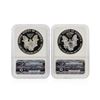 Image 2 : 1992-S & 1994-P $1 American Silver Eagle Coins NGC PF 69 Ultra Cameo