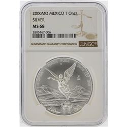 2000-MO Mexico 1 Onza Libertad Silver Coin NGC MS68