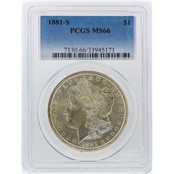 1881-S $1 Morgan Silver Dollar PCGS Graded MS66