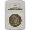 Image 1 : 1889-CC $1 Morgan Silver Dollar Coin NGC Graded AU55