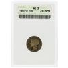 Image 1 : 1916-D Mercury Dime Coin ANACS Graded AG03