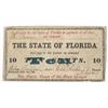 Image 1 : 1863 10 Cents The State of Florida Note