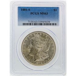 1881-S $1 Morgan Silver Dollar PCGS Graded MS63