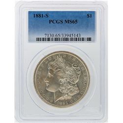 1881-S $1 Morgan Silver Dollar PCGS Graded MS65