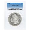 Image 1 : 1881 $1 Morgan Silver Dollar PCGS Graded MS63