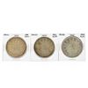 Image 1 : Set of (3) Mexico Silver Peso 1899 CN.A.M 1902 Mo.A.M & 1908 Mo.G.V. Coins