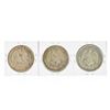 Image 2 : Set of (3) Mexico Silver Peso 1899 CN.A.M 1902 Mo.A.M & 1908 Mo.G.V. Coins