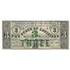 Image 1 : 1862 $3 The State of Louisiana Obsolete Bank Note