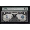 Image 1 : 1899 $1 Black Eagle Silver Certificate PMG Graded CU64 EPQ