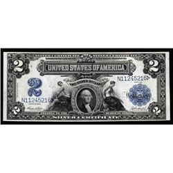 1899 $2 Mini Porthole Silver Certificate Note