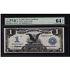 Image 1 : 1899 $1 Black Eagle Silver Certificate PMG Graded CU64 EPQ