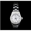 Rolex Stainless Steel Diamond Oyster Perpetual Ladies Watch