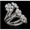Image 1 : 18KT White Gold 3.04 ctw Diamond Ring