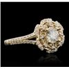 Image 1 : 14KT Yellow Gold 0.91 ctw Diamond Ring