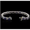Image 3 : 14KT White Gold 19.76 ctw Sapphire and Diamond Bracelet